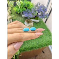 10.23&nbsp;Ct.Tw.Total Carat Weight Cabochon Turquoise Pair from United States Life Style
