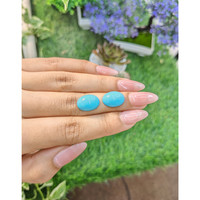 10.23 Ct.Tw.Total Carat Weight Cabochon Turquoise Pair from United States Life Style