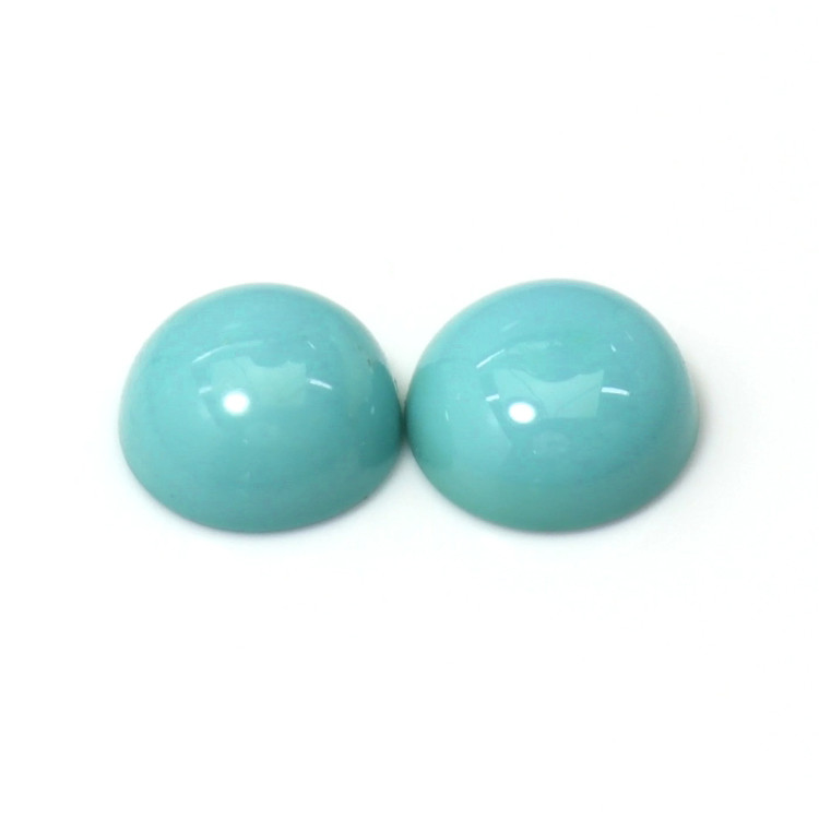 2.37 Ct.Tw. Cabochon Turquoise Pair from United States