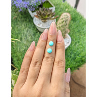 1.73 Ct.Tw.Total Carat Weight Cabochon Turquoise Pair from United States Life Style
