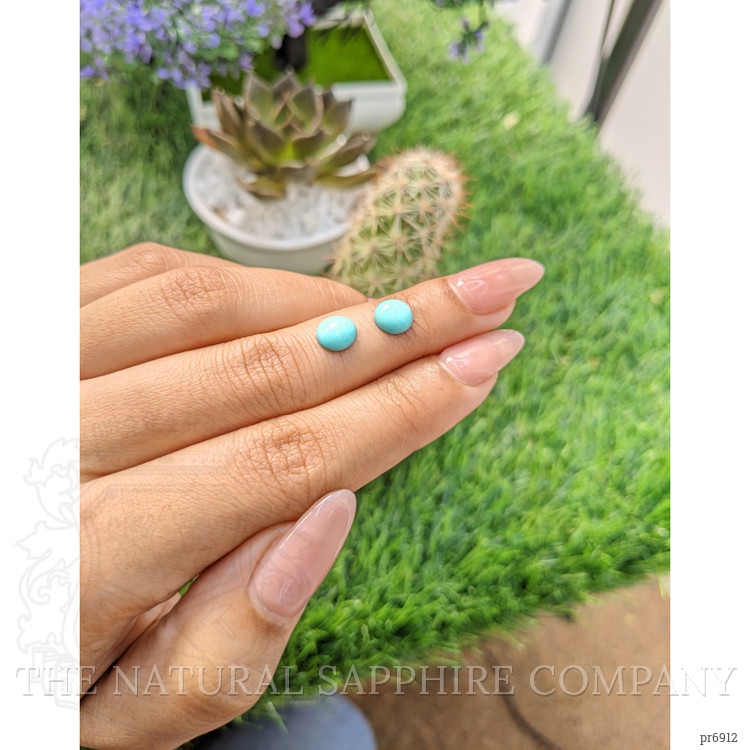 1.73 Ct.Tw. Cabochon Turquoise Pair from United States