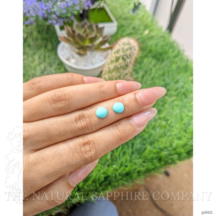 1.73 Ct.Tw. Cabochon Turquoise Pair from United States