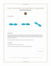 0.97 Ct.Tw.Total Carat Weight Cabochon Turquoise Pair from United States Appraisal