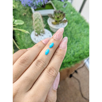 1.03&nbsp;Ct.Tw.Total Carat Weight Cabochon Turquoise Pair from United States Life Style