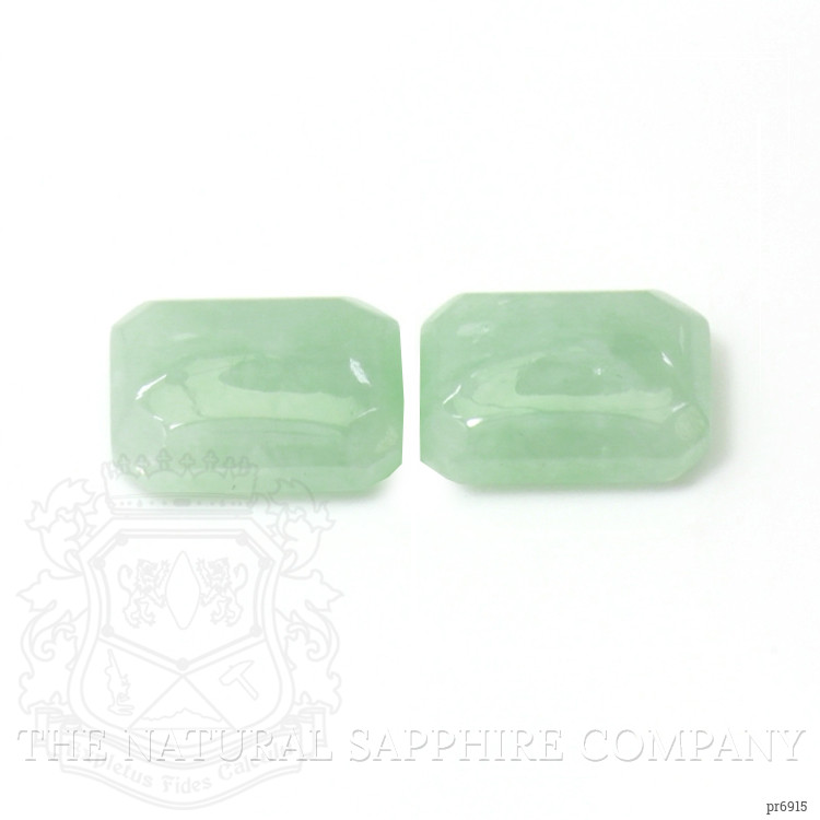 3.53 Ct.Tw. Cabochon Jade Pair from Burma (Myanmar)