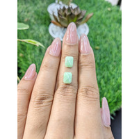 3.53&nbsp;Ct.Tw.Total Carat Weight Cabochon Jade Pair from Burma (Myanmar) Life Style