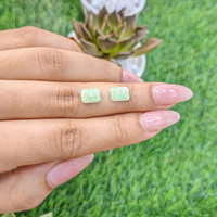 3.53&nbsp;Ct.Tw.Total Carat Weight Cabochon Jade Pair from Burma (Myanmar) Life Style