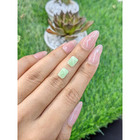 3.53&nbsp;Ct.Tw.Total Carat Weight Cabochon Jade Pair from Burma (Myanmar) Life Style