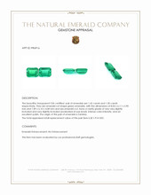 2.92 Ct.Tw.Total Carat Weight Emerald Pair from Zambia Appraisal