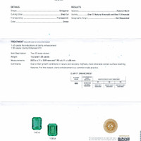 2.92 Ct.Tw.Total Carat Weight Emerald Pair from Zambia Scan Report