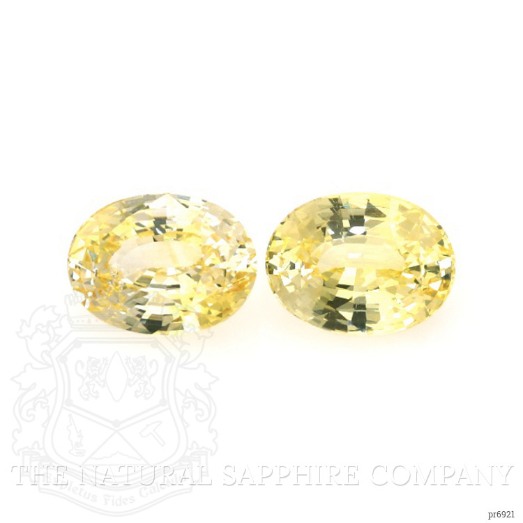 6.77 Ct.Tw. Yellow Sapphire Pair from Ceylon (Sri Lanka)