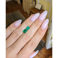1.62&nbsp;Ct.Tw.Total Carat Weight Emerald Pair from Colombia Life Style