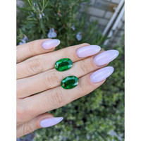 10.37 Ct.Tw.Total Carat Weight Emerald Pair from Zambia Life Style