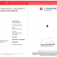 2.61 Ct.Tw.Total Carat Weight Ruby Pair from Mozambique Scan Report