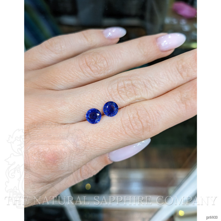 2.43 Ct.Tw. Blue Sapphire Pair from Ceylon (Sri Lanka)
