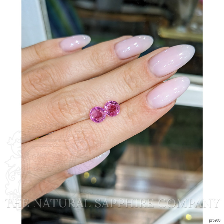 2.72 Ct.Tw. Purplish Pink Sapphire Pair from Ceylon (Sri Lanka)