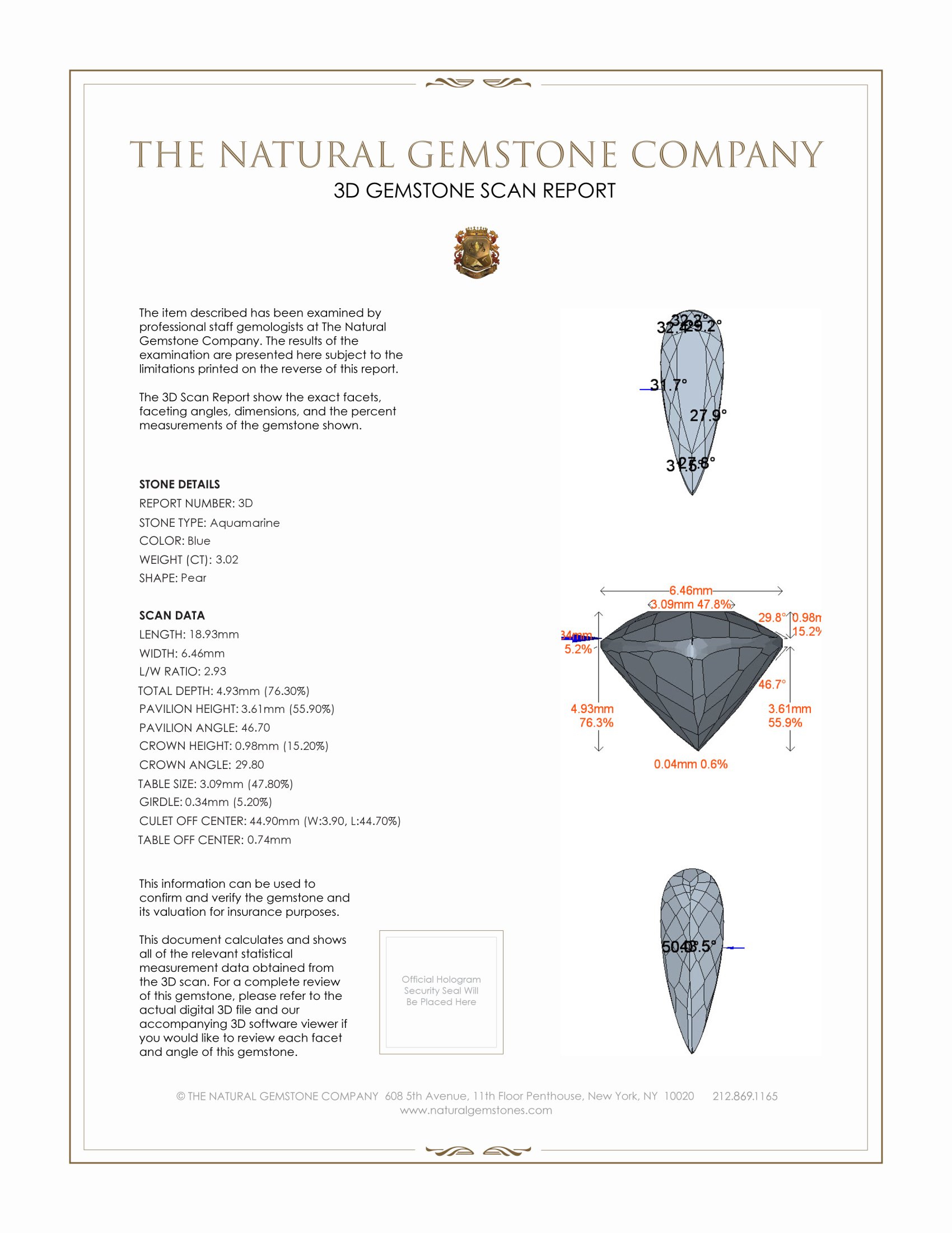 6.31 Ct.Tw. Aquamarine Pair from Brazil