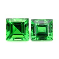 0.81 Ct.Tw.Total Carat Weight Tsavorite Garnet Pair from Tanzania Video