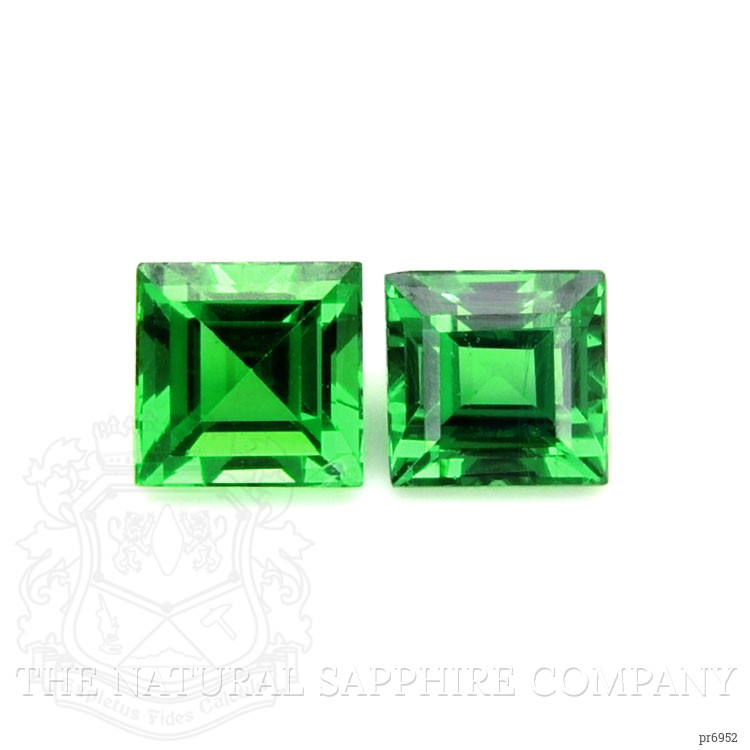 0.81 Ct.Tw. Tsavorite Garnet Pair from Tanzania