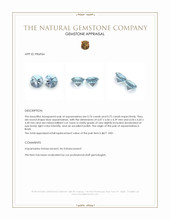 1.49 Ct.Tw.Total Carat Weight Blue Aquamarine Pair from Brazil Appraisal