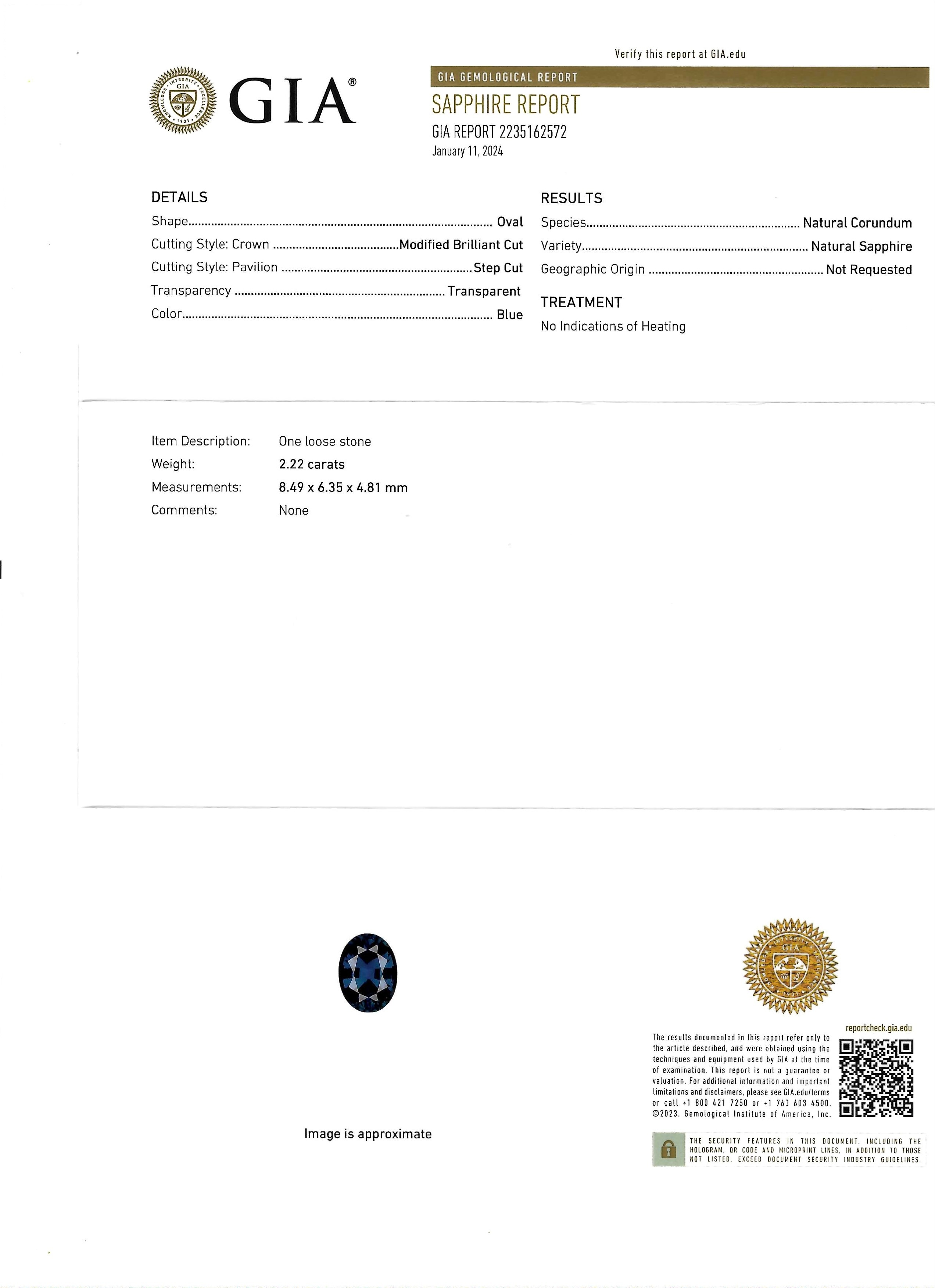 4.13 Ct.Tw. Blue Sapphire Pair from Tanzania