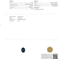 4.13&nbsp;Ct.Tw.Total Carat Weight Blue Sapphire Pair from Tanzania Scan Report