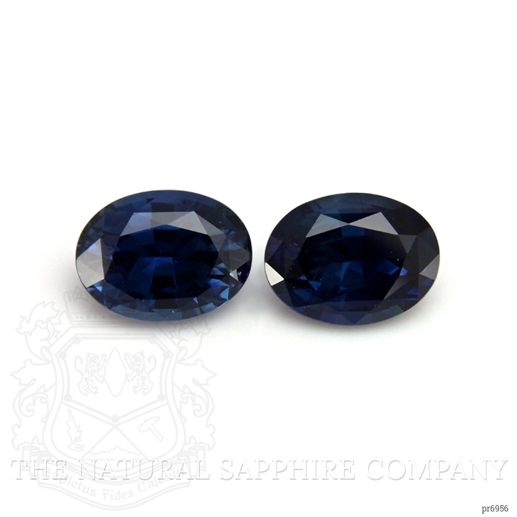 4.13 Ct.Tw. Blue Sapphire Pair from Tanzania