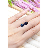 4.13&nbsp;Ct.Tw.Total Carat Weight Blue Sapphire Pair from Tanzania Life Style