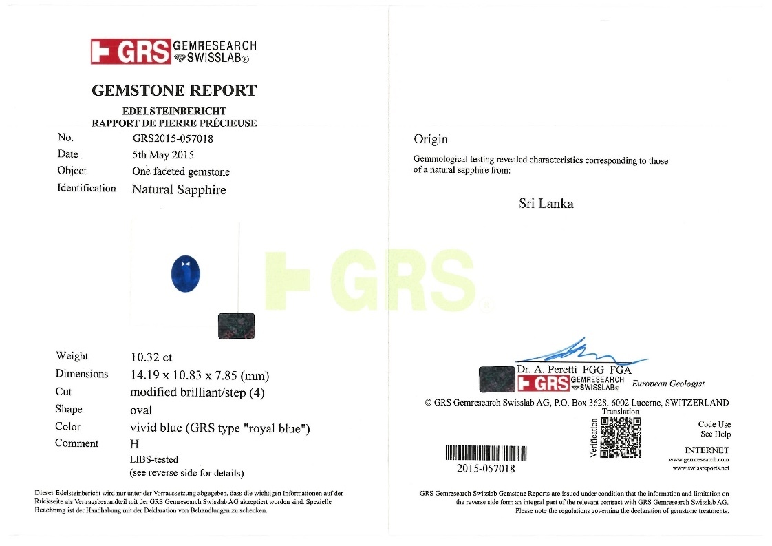 20.40 Ct.Tw. Blue Sapphire Pair from Ceylon (Sri Lanka)