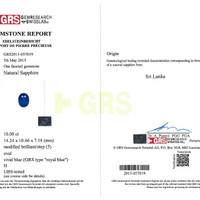20.40 Ct.Tw.Total Carat Weight Blue Sapphire Pair from Ceylon (Sri Lanka) Scan Report
