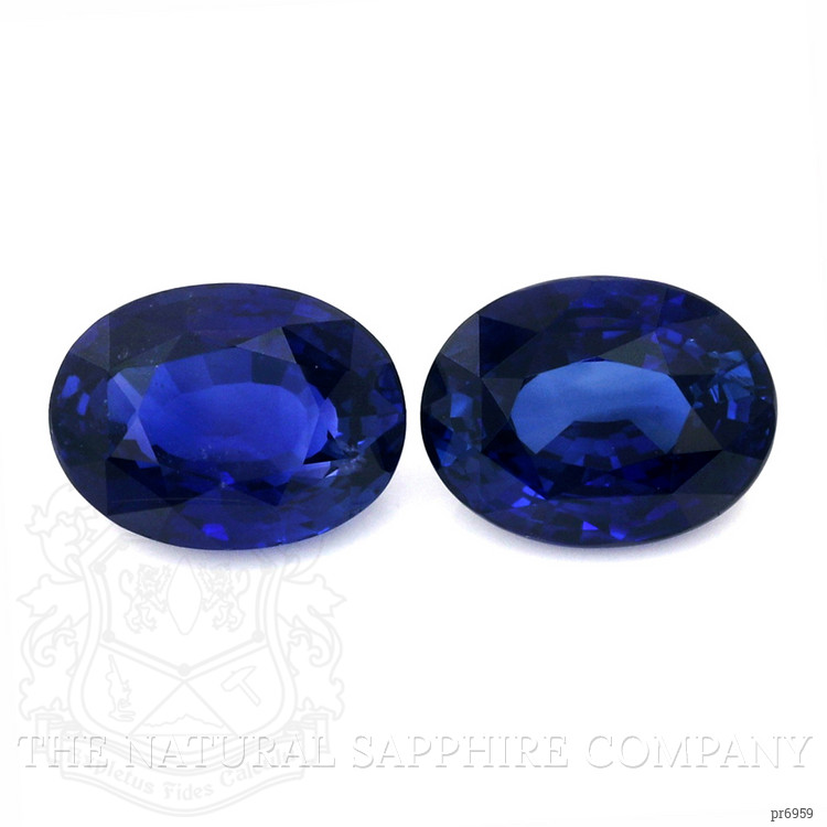 20.40 Ct.Tw. Blue Sapphire Pair from Ceylon (Sri Lanka)