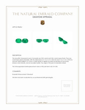 1.69 Ct.Tw.Total Carat Weight Emerald Pair from Brazil Appraisal
