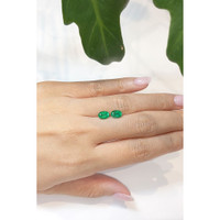 1.69 Ct.Tw.Total Carat Weight Emerald Pair from Brazil Life Style