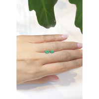 0.87 Ct.Tw.Total Carat Weight Emerald Pair from Brazil Life Style