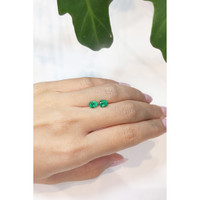 1.34 Ct.Tw.Total Carat Weight Emerald Pair from Brazil Life Style