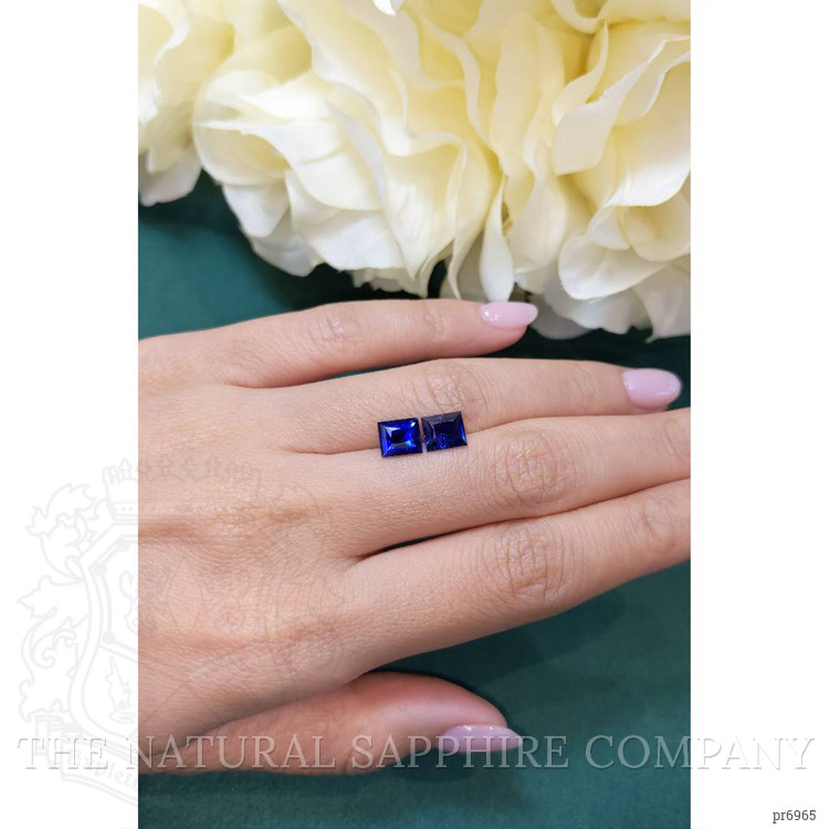3.20 Ct.Tw. Blue Sapphire Pair from Ceylon (Sri Lanka)