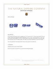 6.16&nbsp;Ct.Tw.Total Carat Weight Blue Sapphire Pair from Ceylon (Sri Lanka) Appraisal