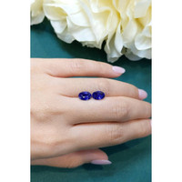 3.66&nbsp;Ct.Tw.Total Carat Weight Blue Sapphire Pair from Ceylon (Sri Lanka) Life Style
