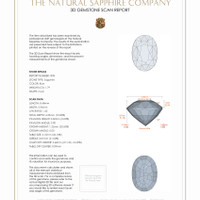3.66 Ct.Tw.Total Carat Weight Blue Sapphire Pair from Ceylon (Sri Lanka) 3 D Scan Report