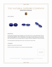 4.28 Ct.Tw.Total Carat Weight Blue Sapphire Pair from Ceylon (Sri Lanka) Appraisal
