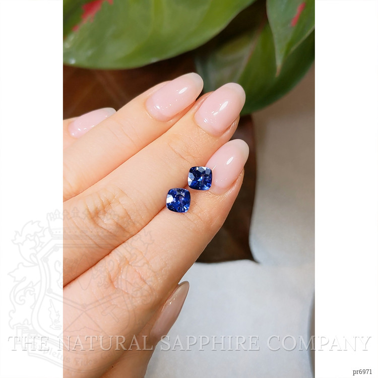2.71 Ct.Tw. Blue Sapphire Pair from Ceylon (Sri Lanka)