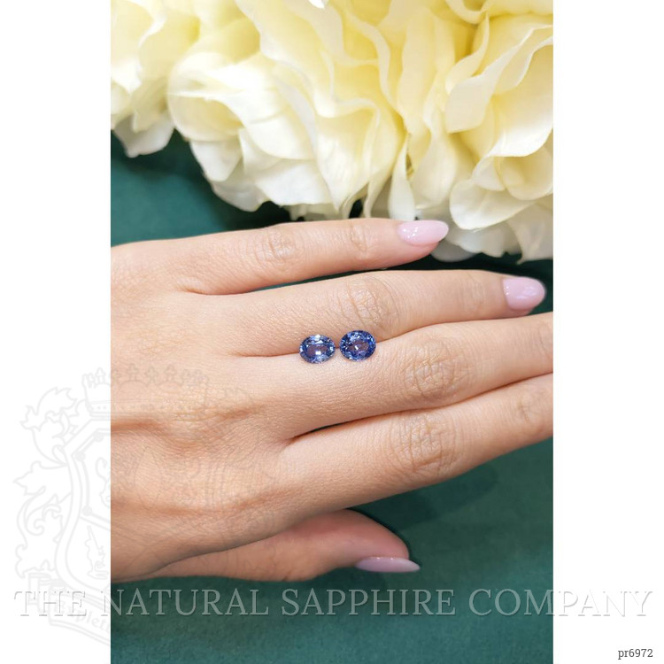 3.10 Ct.Tw. Blue Sapphire Pair from Ceylon (Sri Lanka)