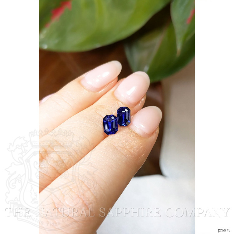 2.16 Ct.Tw. Blue Sapphire Pair from Ceylon (Sri Lanka)