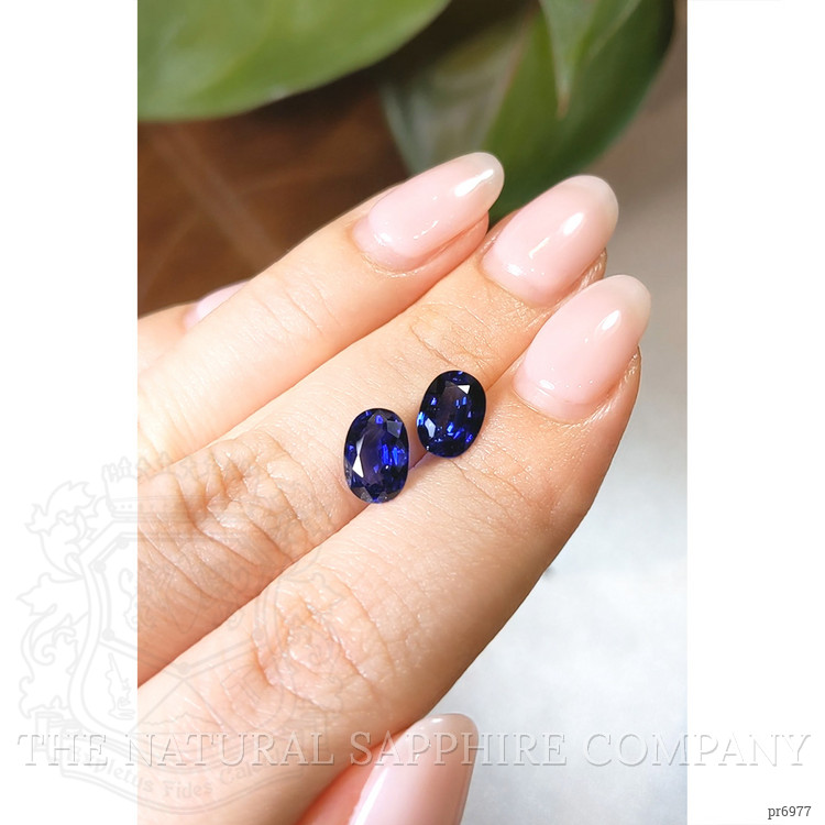 3.62 Ct.Tw. Blue Sapphire Pair from Ceylon (Sri Lanka)