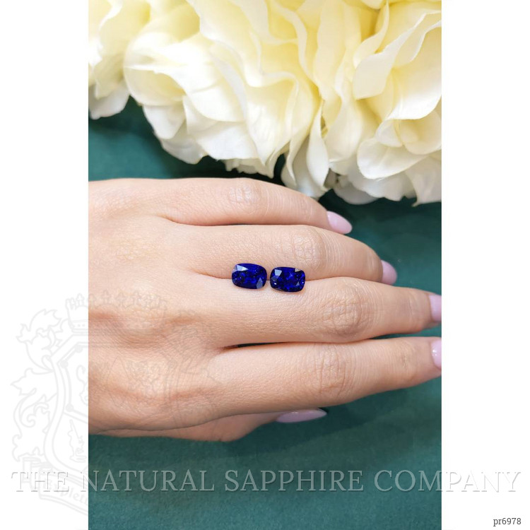 5.25 Ct.Tw. Blue Sapphire Pair from Ceylon (Sri Lanka)