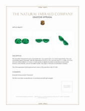 3.39 Ct.Tw.Total Carat Weight Emerald Pair from Zambia Appraisal