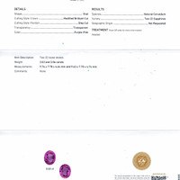 6.09&nbsp;Ct.Tw.Total Carat Weight Purplish Pink Sapphire Pair from Ceylon (Sri Lanka) Scan Report
