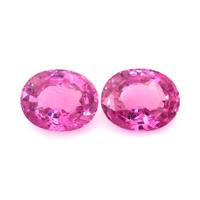 6.09&nbsp;Ct.Tw.Total Carat Weight Purplish Pink Sapphire Pair from Ceylon (Sri Lanka) Video