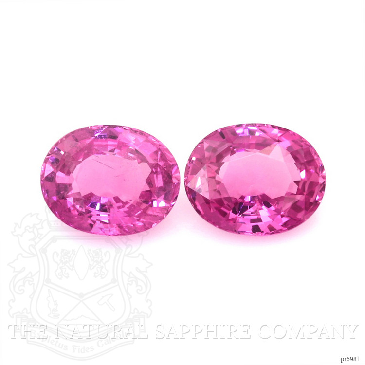 6.09 Ct.Tw. Purplish Pink Sapphire Pair from Ceylon (Sri Lanka)