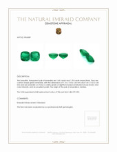 2.60 Ct.Tw.Total Carat Weight Emerald Pair from Zambia Appraisal